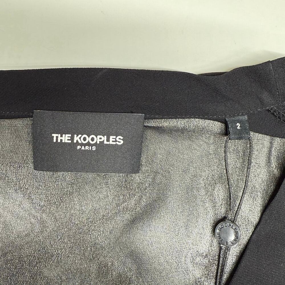 NWT | The Kooples | Sheer Button-Up Blouse & Camisole Set | Black | Size 2 - Picture 6 of 16